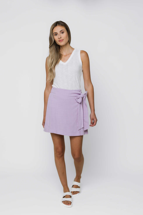 Winona-Tie Front Skirt